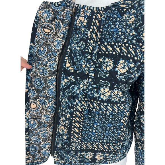 Ulla Johnson Seema Bandana Copped Jacket In Azure - Picture 9 of 11